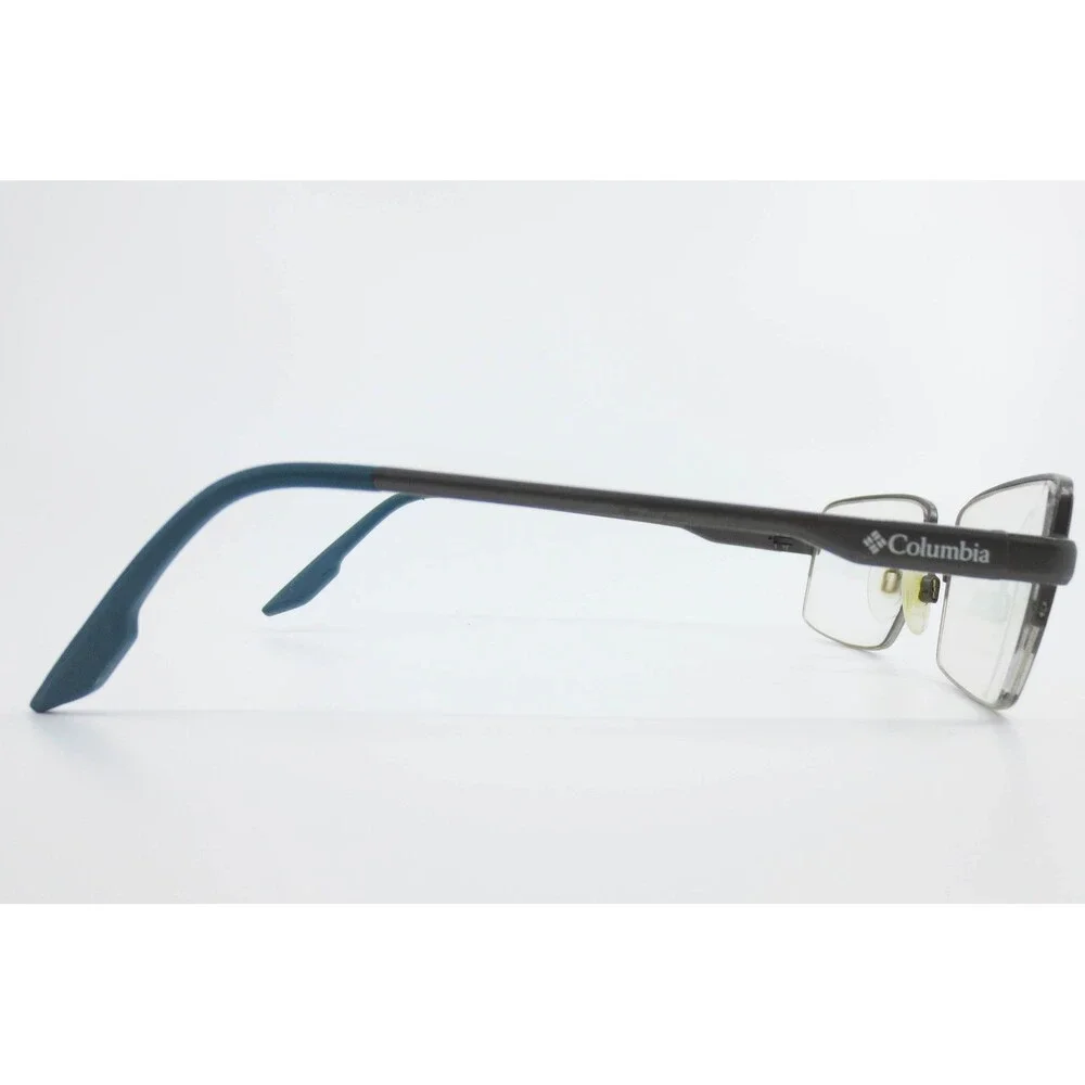 Columbia Flexon C5007 072 Gunmetal Blue Semi Rimless Eyeglasses Frames 56-18-145